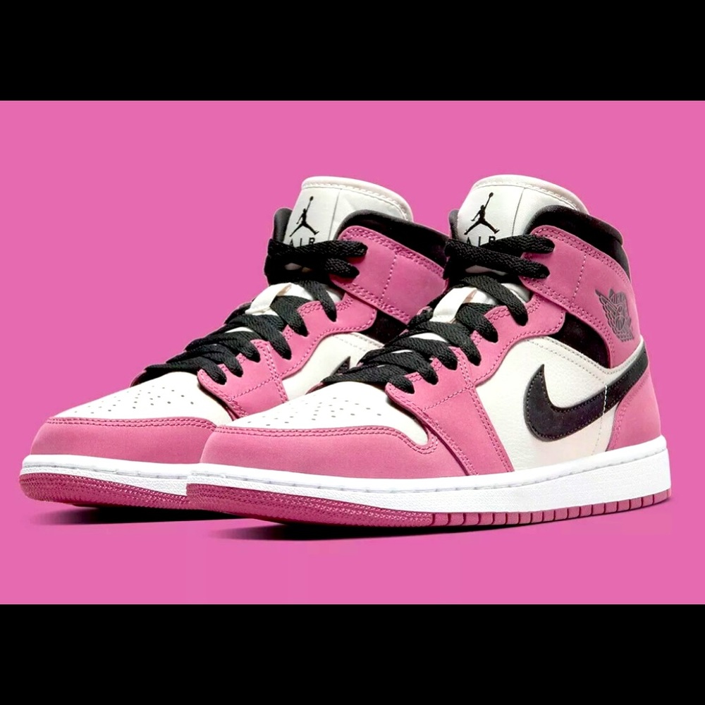 Nike Jordan 1 Mid DS Womans Sz 9 Light Mulberry Pink NWT in box